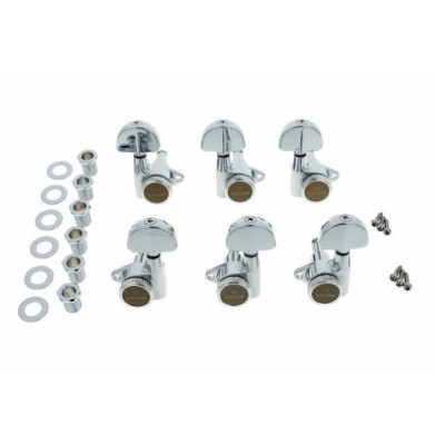 Gotoh SG301-20 MG-T Sada Uzamykateľných Ladiacich Mechanik pre Gitaru 3R+3L Chrom